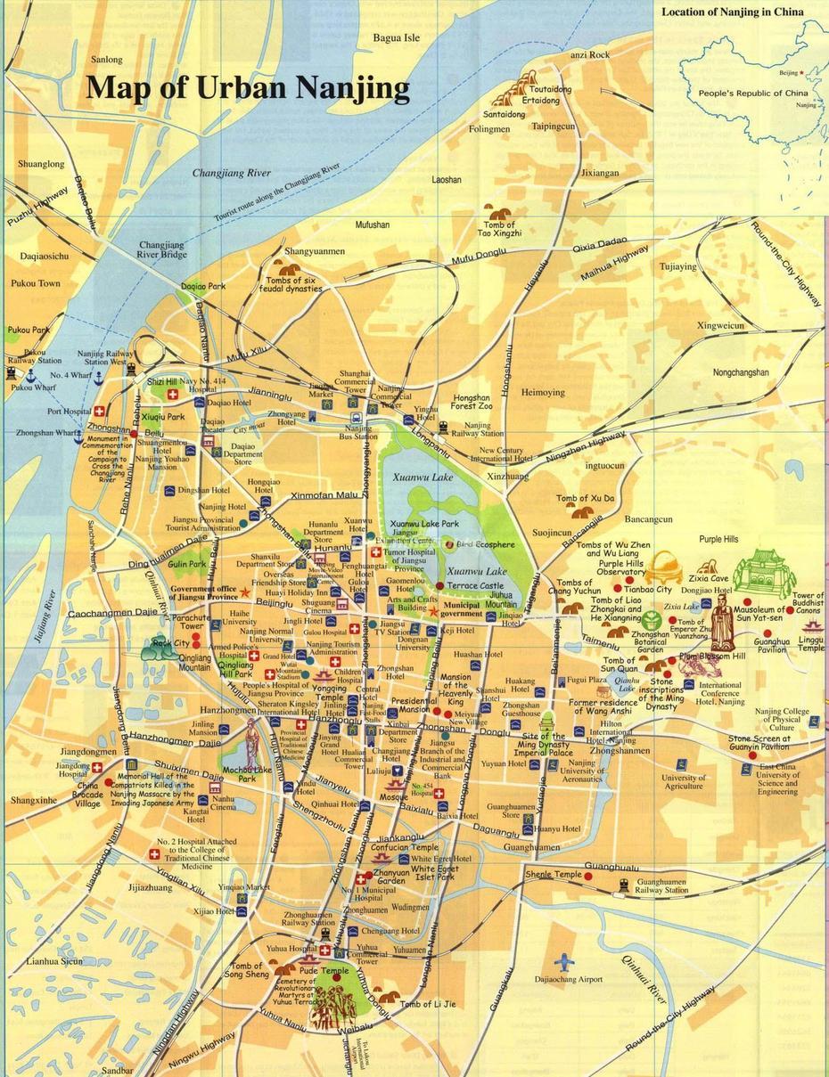 Nanjing City Map – Maps Of Nanjing, Nanjing, China, Nanjing Road, Nanjing City Wall