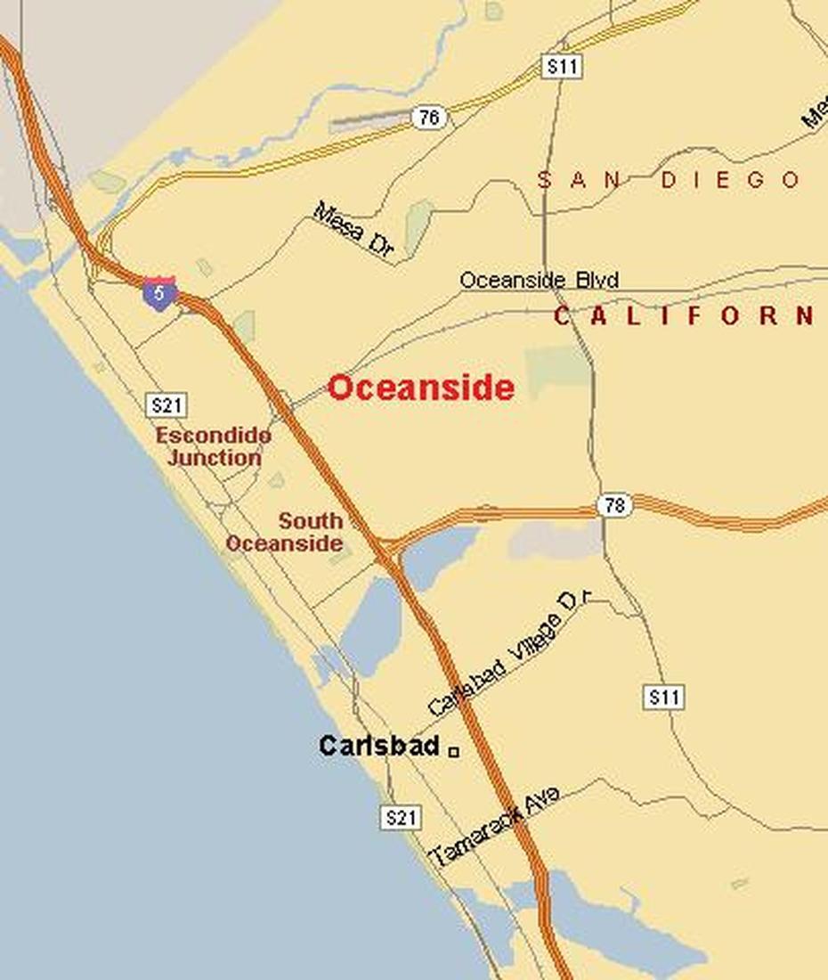 Oceanside, California Map, Oceanside, United States, Oceanside Ny, Ramona California