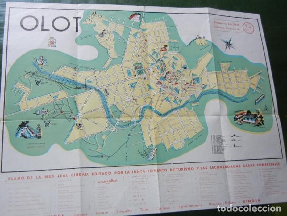 Plano Turistico De Olot 1964 – Junta De Fomento – Comprar Mapas …, Olot, Spain, Olot Girona, Spain Landscape