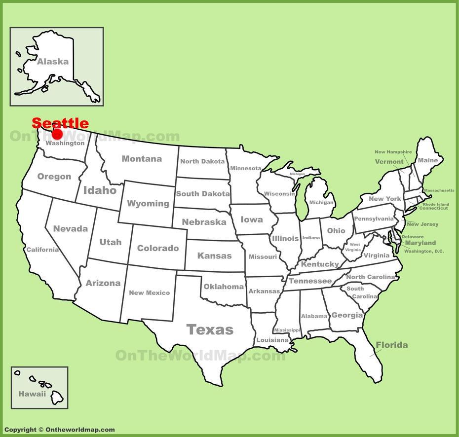 Seattle Location On The U.S. Map, Seatac, United States, Seattle Airport Airline, Of Seatac Airport Terminal