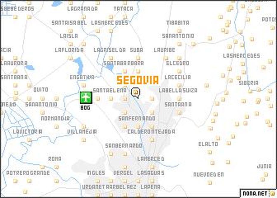 Segovia (Colombia) Map – Nona, Segovia, Colombia, Segovia A Espana, Segovia Cathedral