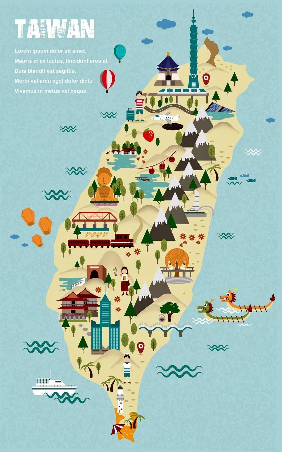 Taiwan Map Of Major Sights And Attractions – Orangesmile, Tongxiao, Taiwan, Printable  Of Taiwan, Of Taiwan And China