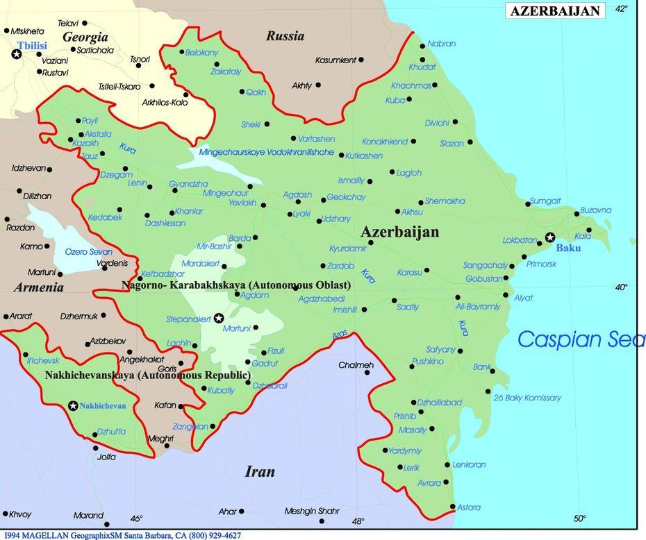 Topographic, Ada County, Azerbaijan , Ağdaş, Azerbaijan