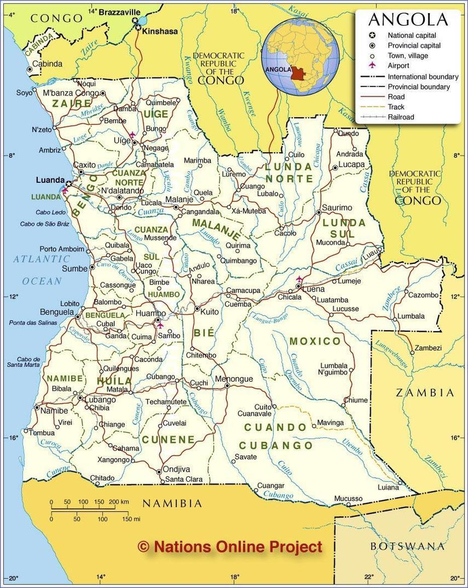 Angola Maps | Printable Maps Of Angola For Download, Belas, Angola, Limpopo Province, Bushveld
