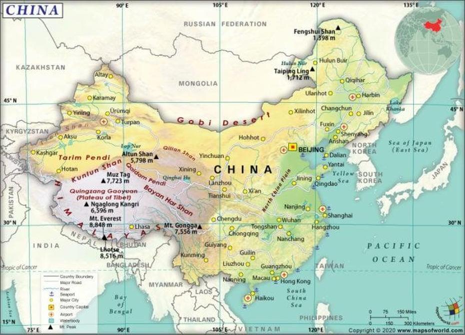 China Map – Answers, Yangfang, China, China  With Compass, China Continent