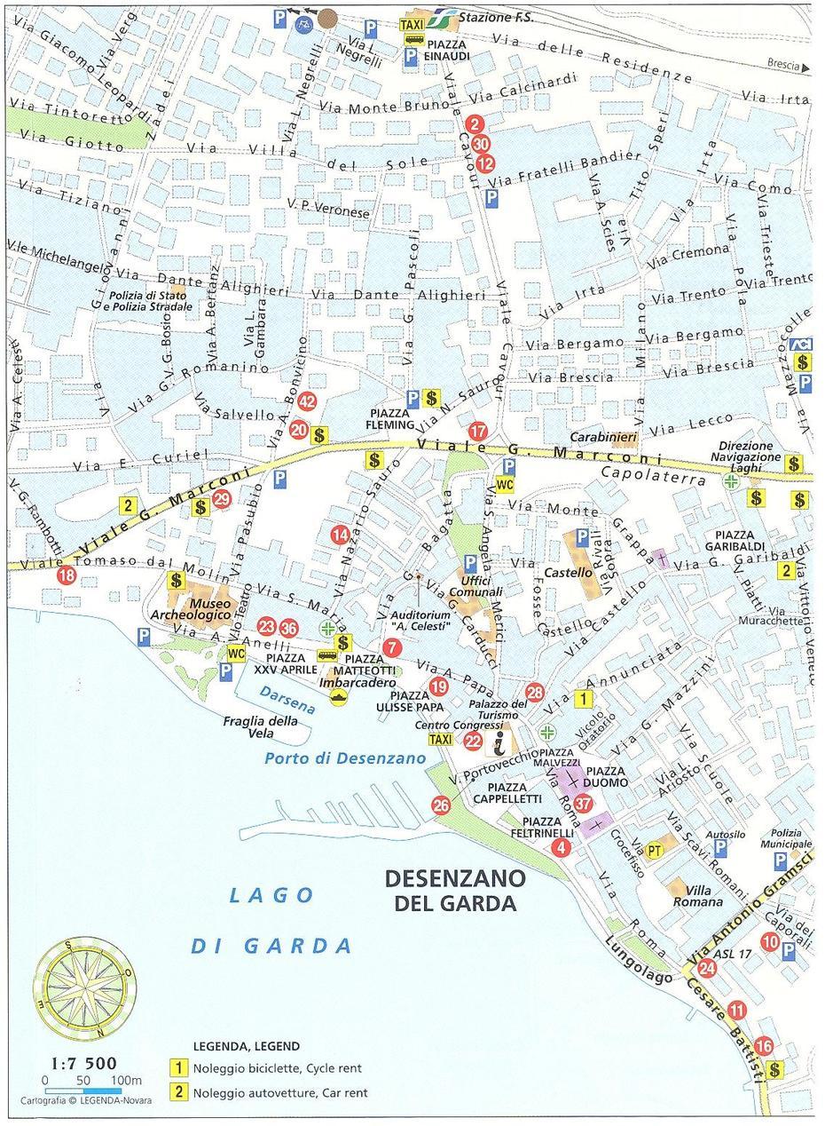 Desenzano Del Garda Map – Desenzano Del Garda It  Mappery, Desenzano Del Garda, Italy, Lake Garda Hotels, Riva Lake Garda Italy