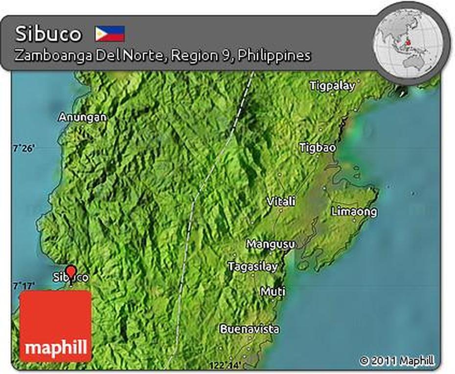 Free Satellite Map Of Sibuco, Sibuco, Philippines, Manila  Detailed, Philippines Tourist