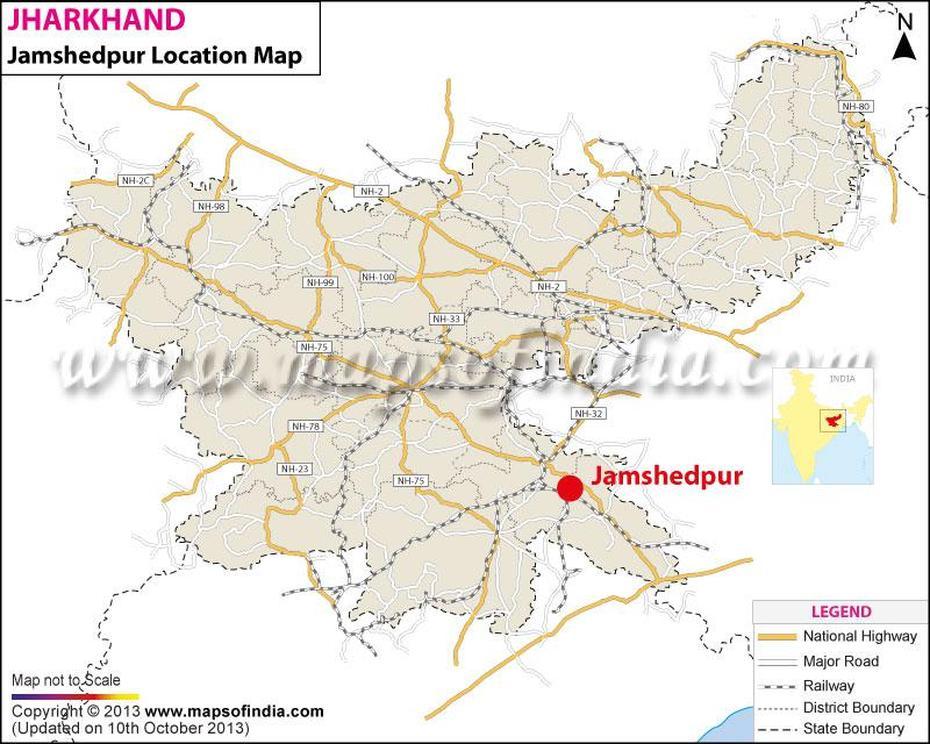 Jamshedpur Location Map, Where Is Jamshedpur, Jamshedpur, India, Baroda India, Allahabad India