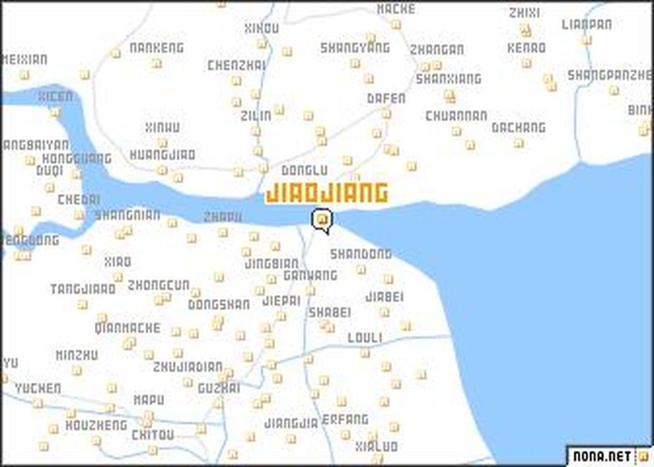 Jiaojiang (China) Map – Nona, Jiaojiangcun, China, South China, China  Graphic