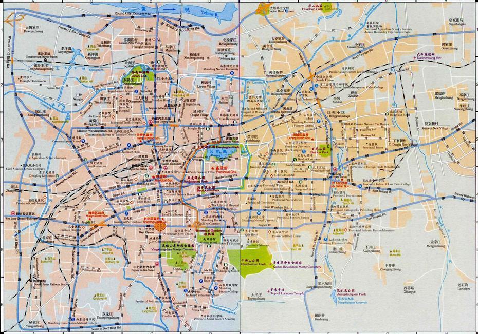 Jinan China Map, Jinan, China, Jinan City, Yangzhou China