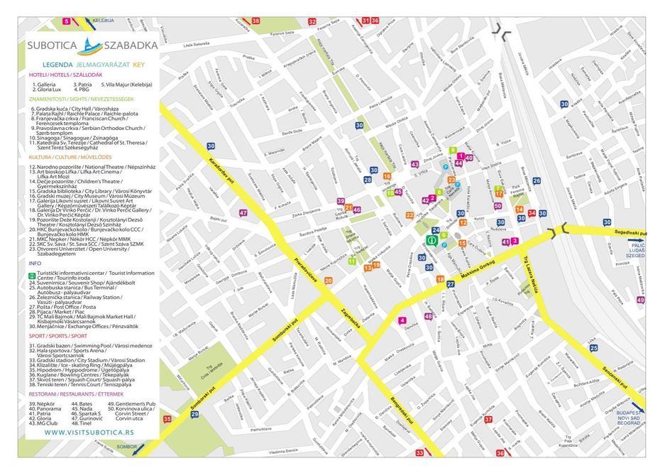 Map Of Subotica By Visit Subotica – Issuu, Subotica, Serbia, Palic Serbia, Serbia City