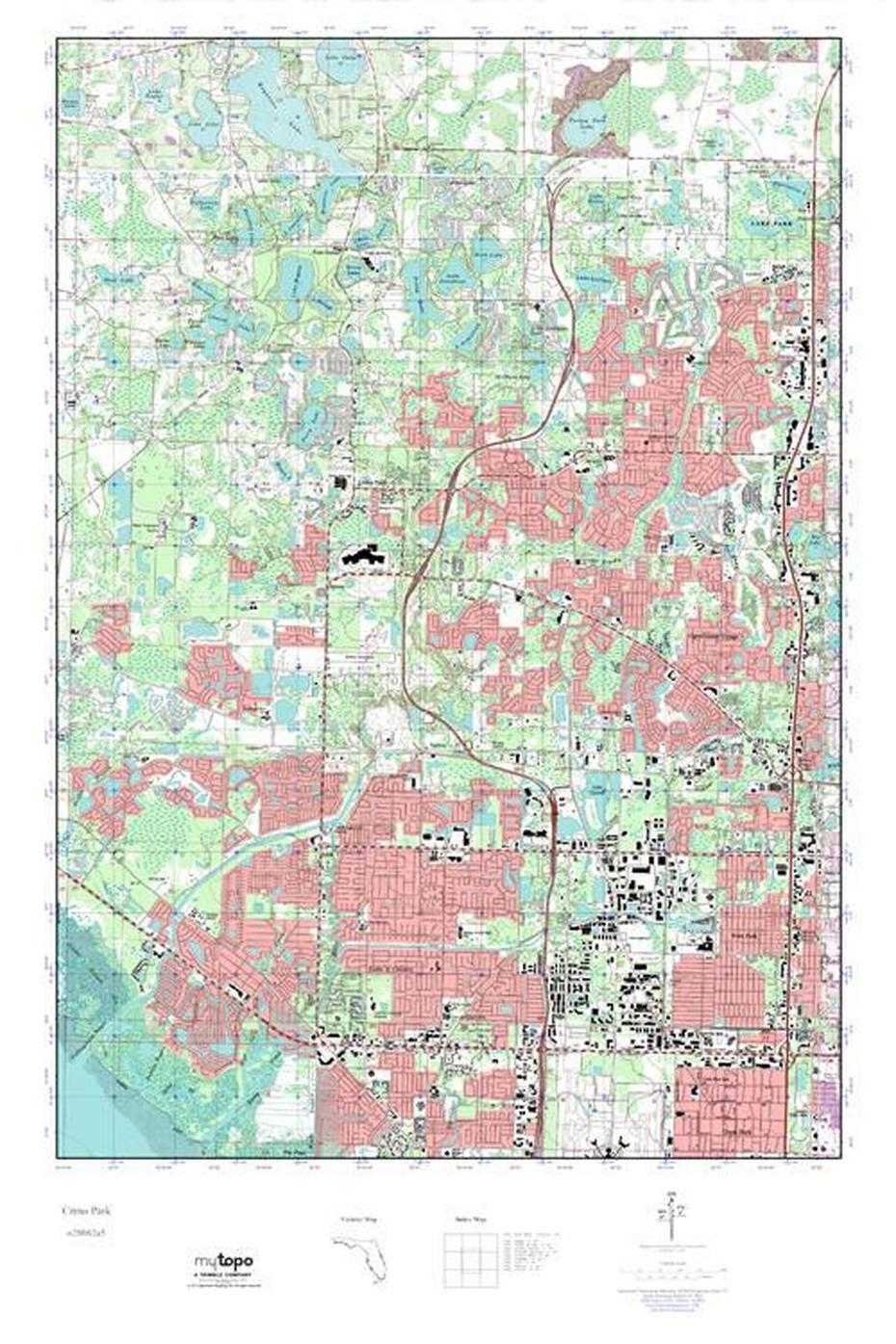 Mytopo Citrus Park, Florida Usgs Quad Topo Map, Citrus Park, United States, Usa Wall  United States, United States  Fun