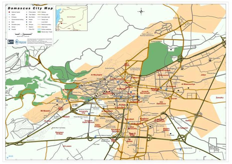 Syria: Damascus City Map, 03-November-2014 – Syrian Arab Republic …, Damascus, Syria, Damascus City, Damascus Biblical