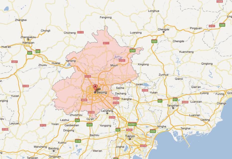 Beijing Map And Beijing Satellite Image, Beian, China, Communist China, Shanghai In China