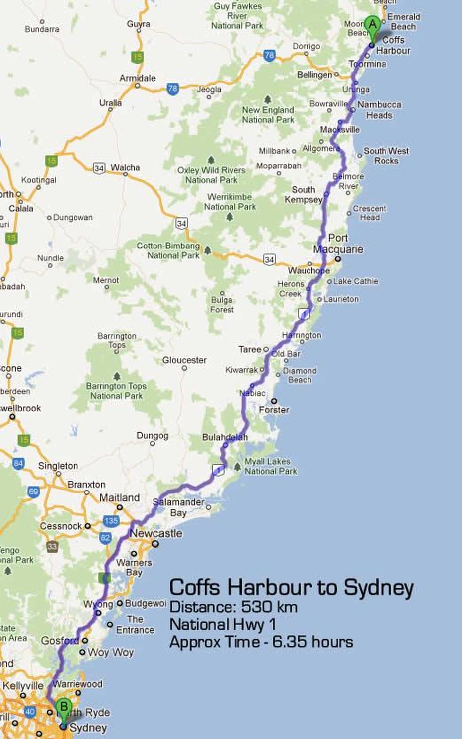 Coffs Harbour Map And Coffs Harbour Satellite Image, Coffs Harbour, Australia, Opal Cove Coffs Harbour, Australia Land