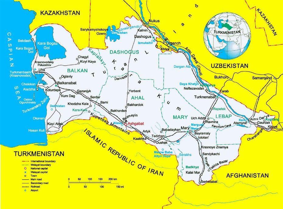 Detailed Political Map Of Turkmenistan With Other Marks | Turkmenistan …, Gyzylgaya, Turkmenistan, Ashgabat, Turkmenistan Flag