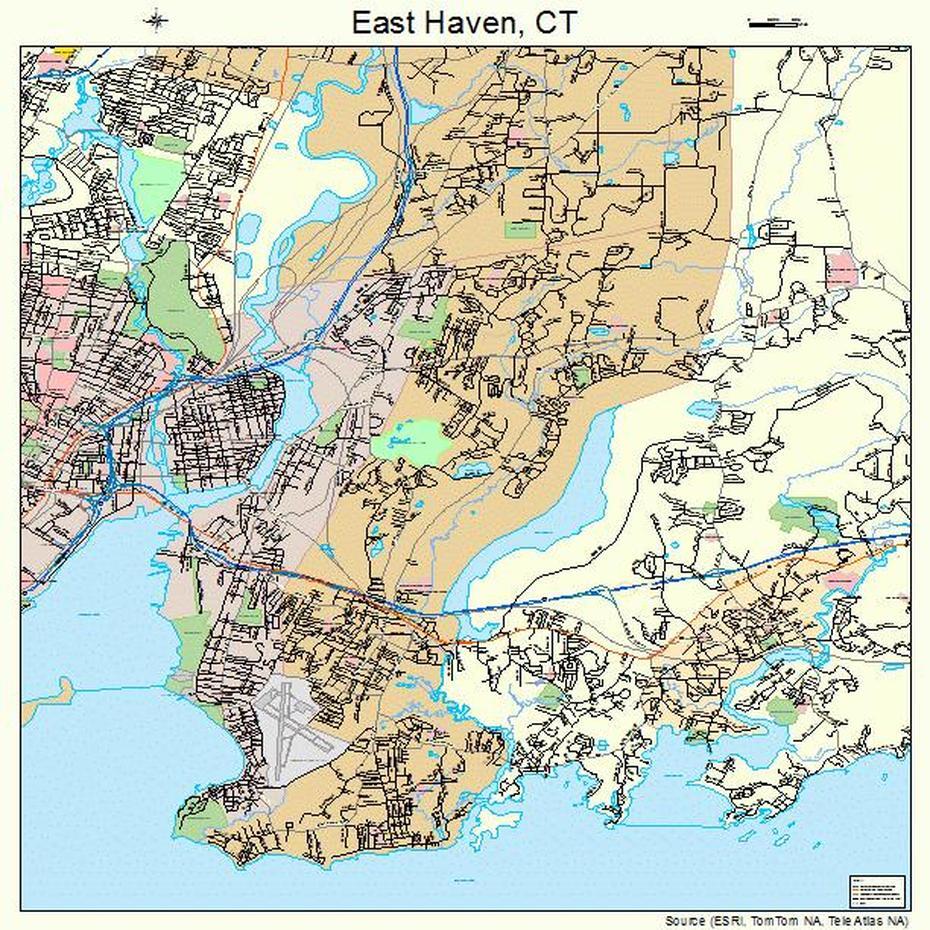 East Haven Connecticut Street Map 0922980, East Haven, United States, Eastern Coast United States, Eastern Us  United States