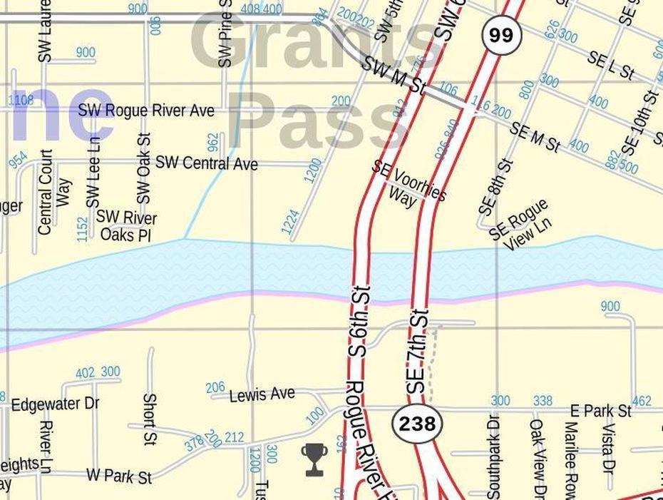 Grants Pass Map, Oregon, Grants Pass, United States, Grants Pass Or, Grants Pass Usa