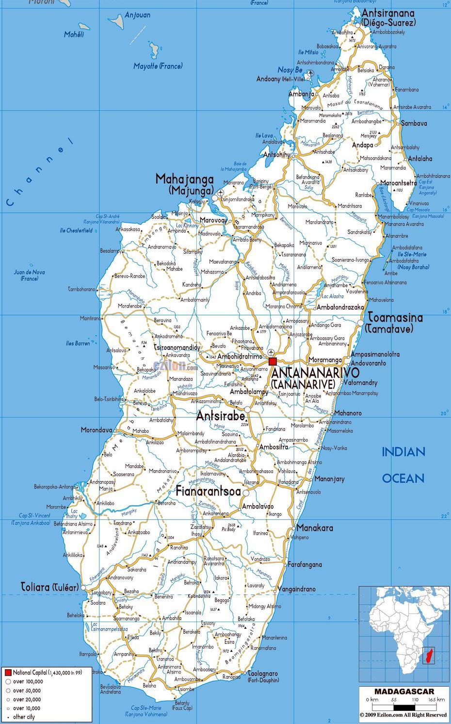 Madagaskar Karte Stadte, Ambodiangezoka, Madagascar, Madagascar Towns, Madagascar River