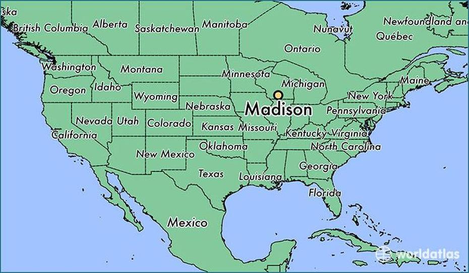 Where Is Madison, Wi? / Madison, Wisconsin Map – Worldatlas, Madison, United States, Madison Wisconsin, United States James Madison