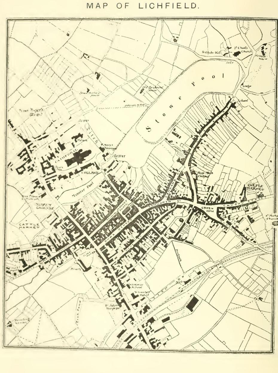 Map Of Lichfield | Old Maps, Lichfield, Map, Lichfield, United Kingdom, Abingdon  Oxon, Abingdon Md