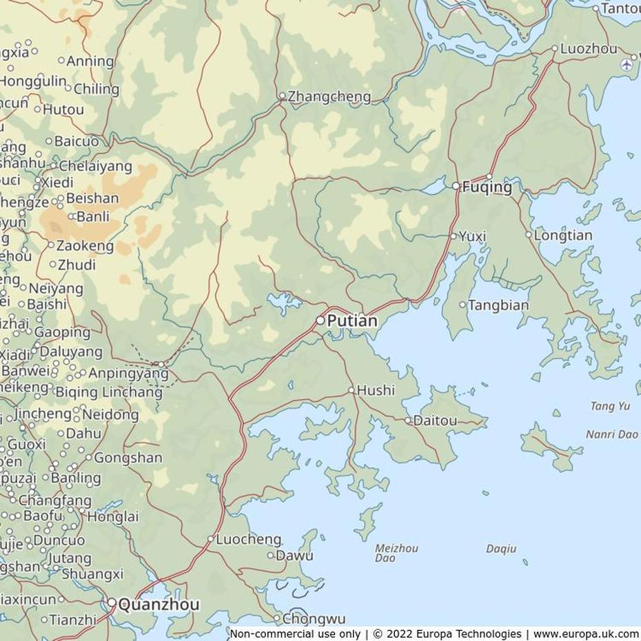 Map Of Putian, China | Global 1000 Atlas, Putian, China, Xiamen, Xiamen China