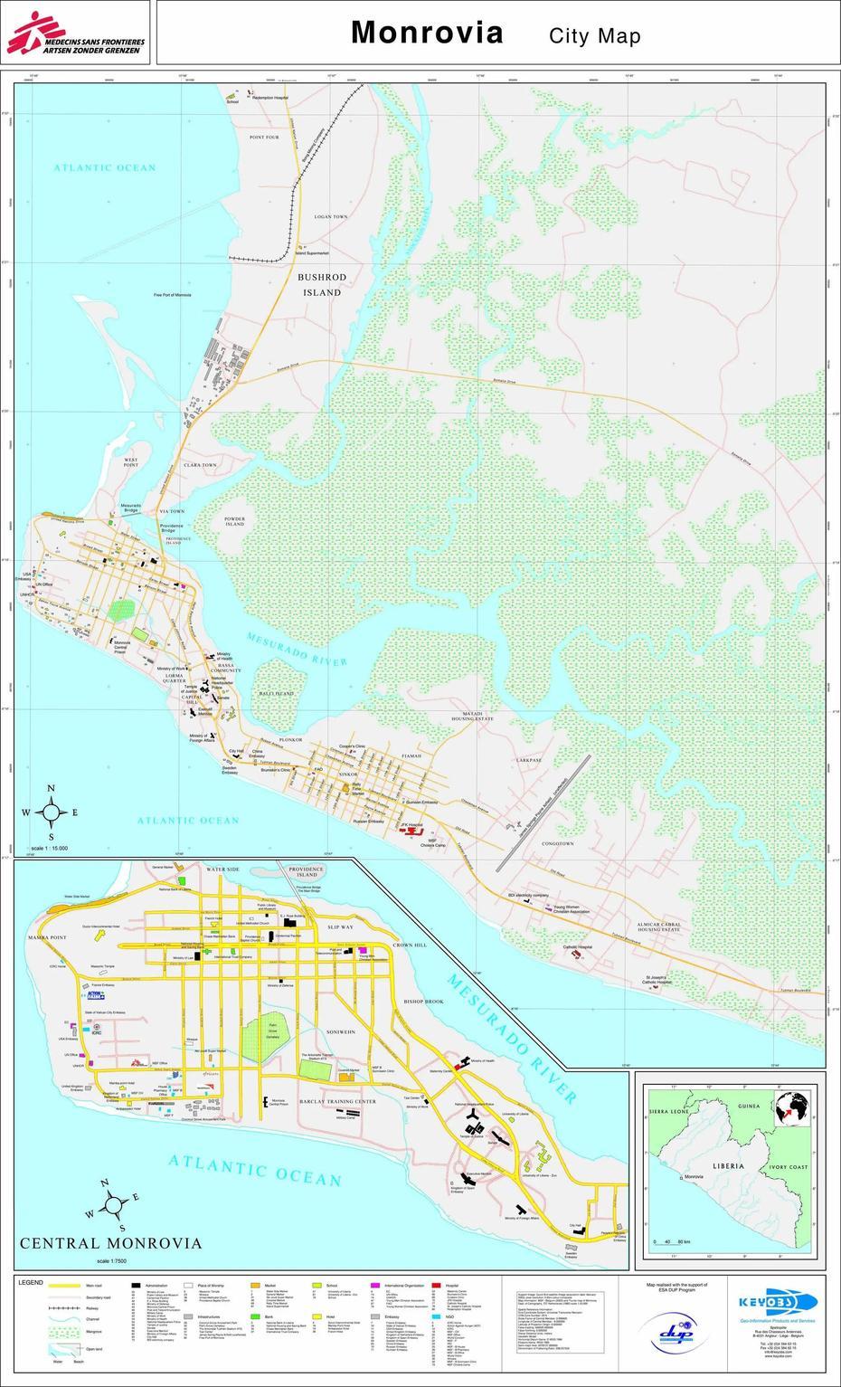 Monrovia Maps, Monrovia, Liberia, Monrovia Africa, Monrovia Airport