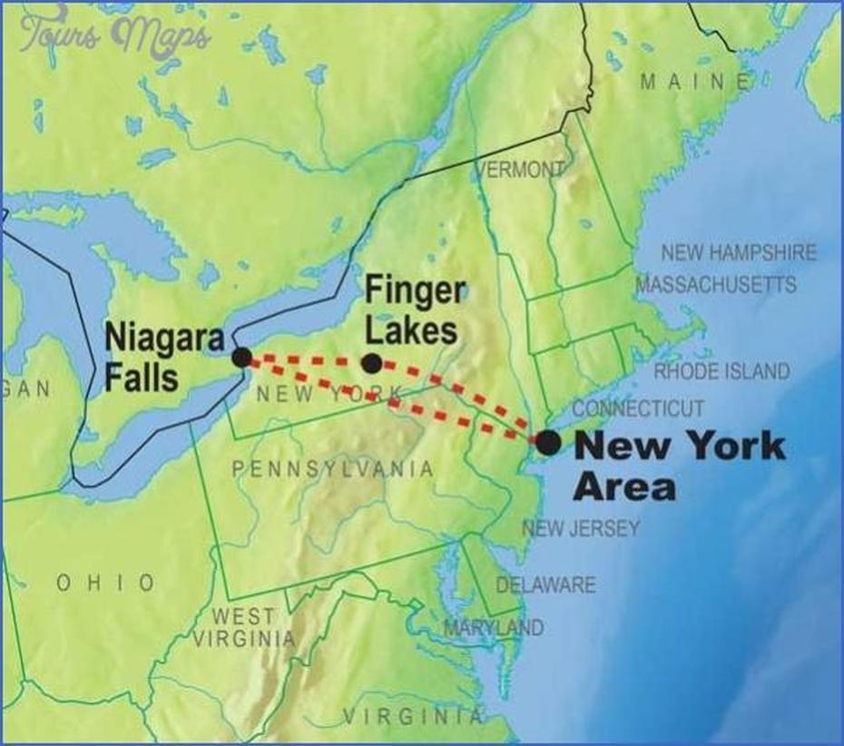 New York Map Niagara Falls – Toursmaps, Falls, United States, United States  Kids, United States  And Cities