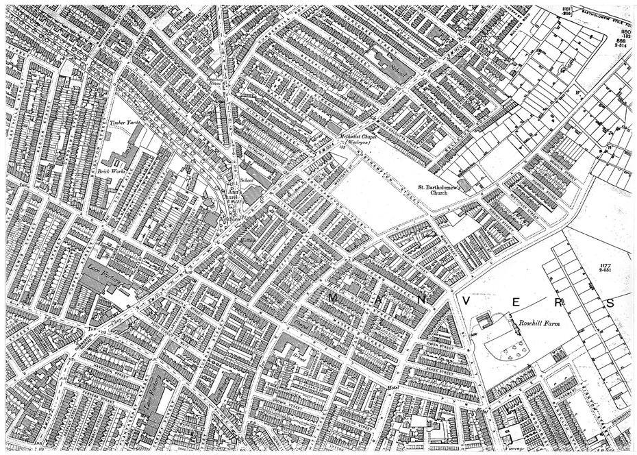 Nottingham Map, Nottinghamshire, Old Maps, Nottingham, United Kingdom, Walsall  Town, Walsall  City