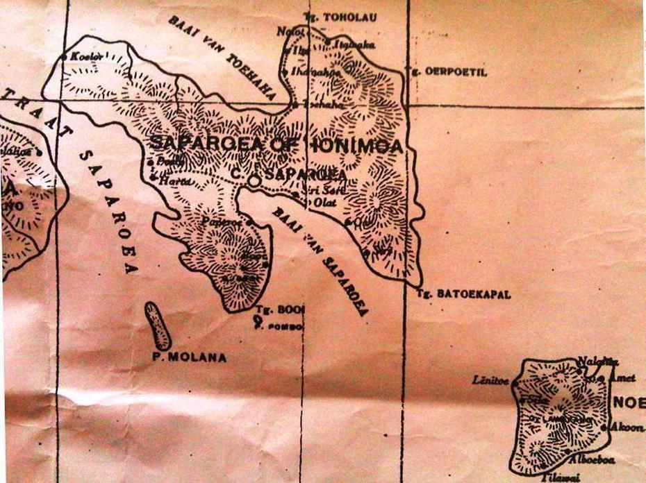 Old Map Of Saparua, Maluku, Indonesia | Indonesie, Molukken, Indie, Saparua, Indonesia, Pantai  Ambon, Perang Saparua