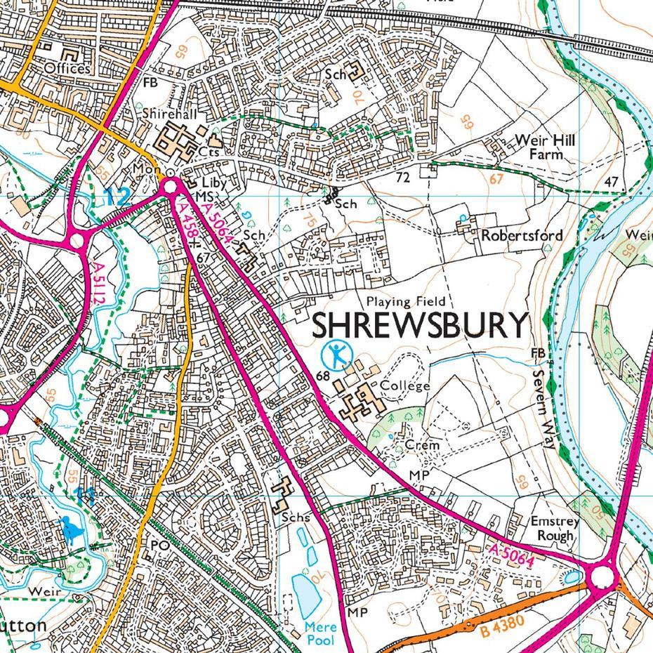 Os Map Of Shrewsbury | Explorer 241 Map | Ordnance Survey Shop, Shrewsbury, United States, Shrewsbury Nj, Shrewsbury Street