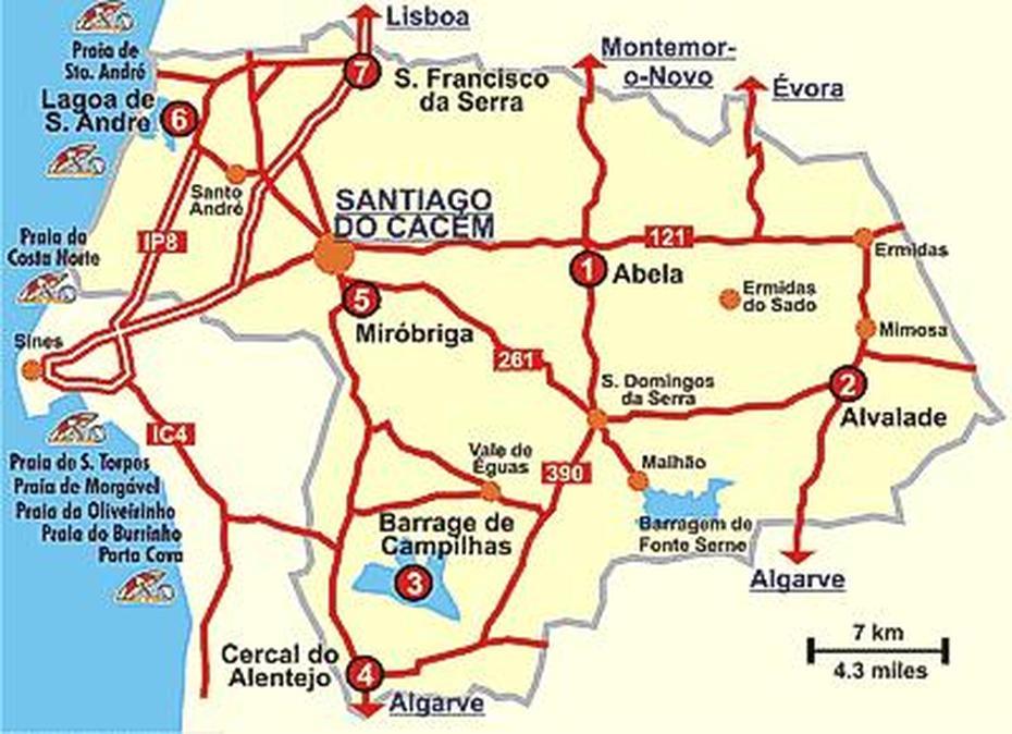 Pagina Sobre Santiago Do Cacem – Portugal – Alentejo – Tourism, Santiago Do Cacém, Portugal, Santiago, Santiago Location