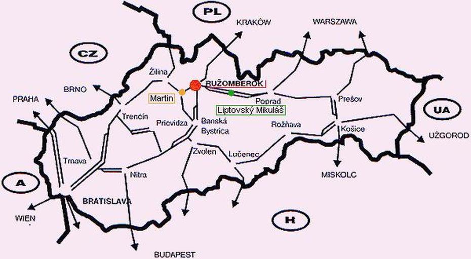 Ruzomberok Mapa | Mapa, Ružomberok, Slovakia, Martin Slovakia, Zemplin Slovakia