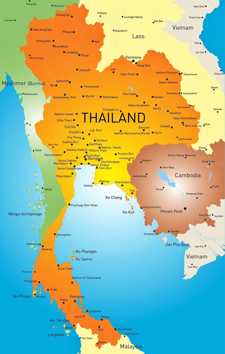 Stadtekarte Von Thailand – Orangesmile, Ban Phai, Thailand, Ban Phai, Thailand