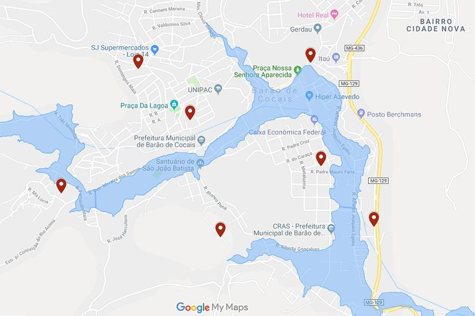 Barao Dos Cocais: Mapa Aponta Areas Em Alerta E Locais De Refugio | Veja, Barão De Cocais, Brazil, Brazil City, Brazil  Kids