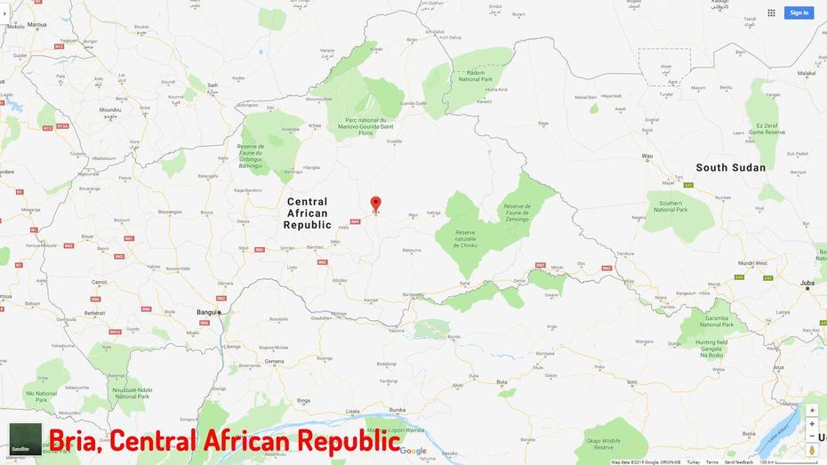 Bria Map, Bria, Central African Republic, Central African Republic Car, The Central African Republic