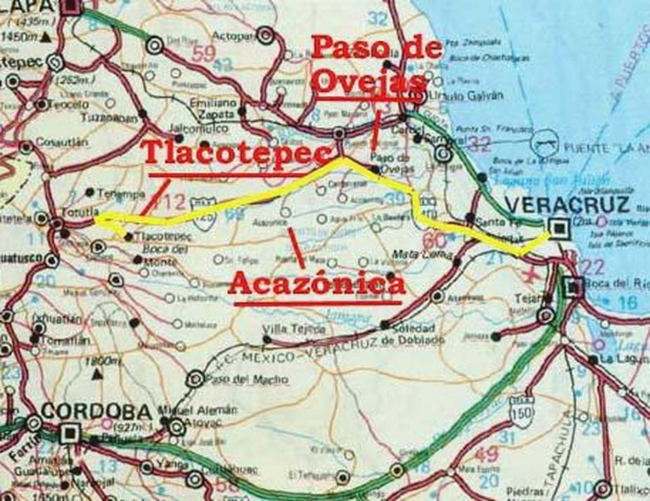 Camino Real Map–The Mystery Of The Back Roads Around Veracruz, Paso De Ovejas, Mexico, Churra  Sheep, Oveja Animada