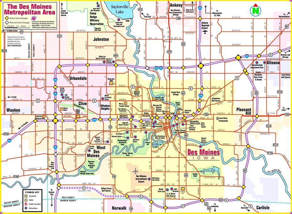 Des Moines Area Map, Des Moines, United States, Des Moines City, Des Moines Police