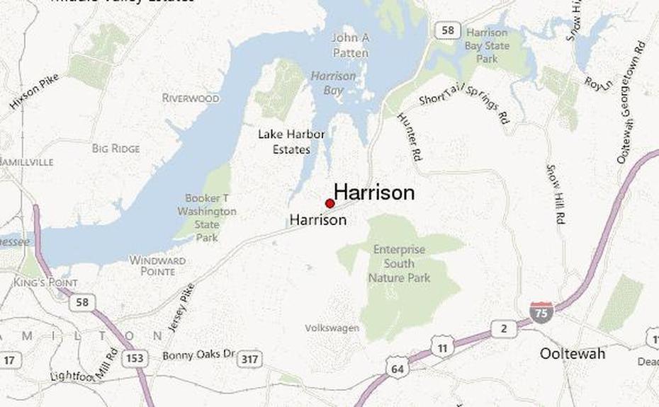 Detailed  United States, United States  Color, Tennessee Location, Harrison, United States