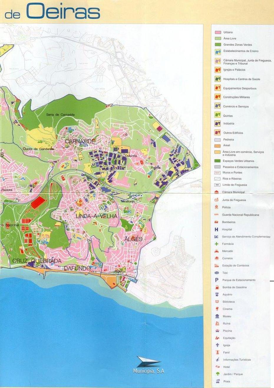 Diogo Alves: T.P.C “Mapa Do Concelho De Oeiras”, Oeiras, Brazil, Topographic  Of Portugal, Oeiras Parque