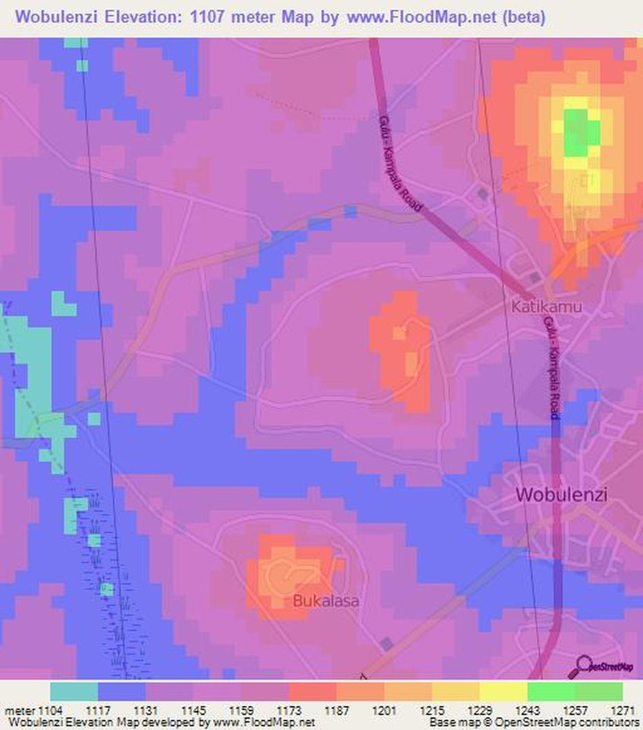 Elevation Of Wobulenzi,Uganda Elevation Map, Topography, Contour, Wobulenzi, Uganda, Uganda Road, Kampala