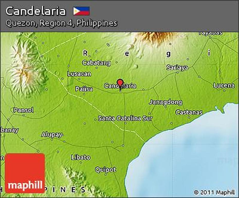 Free Physical Map Of Candelaria, Candelaria, Spain, La Candelaria Colombia, Spain Elevation