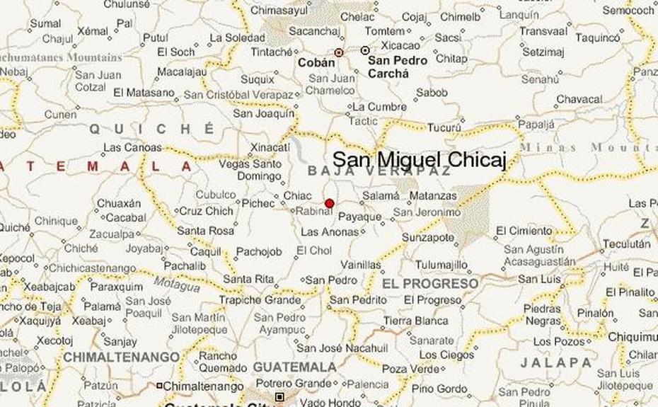 Guia Urbano De San Miguel Chicaj, San Miguel Chicaj, Guatemala, El A De Guatemala, Gualan  Zacapa