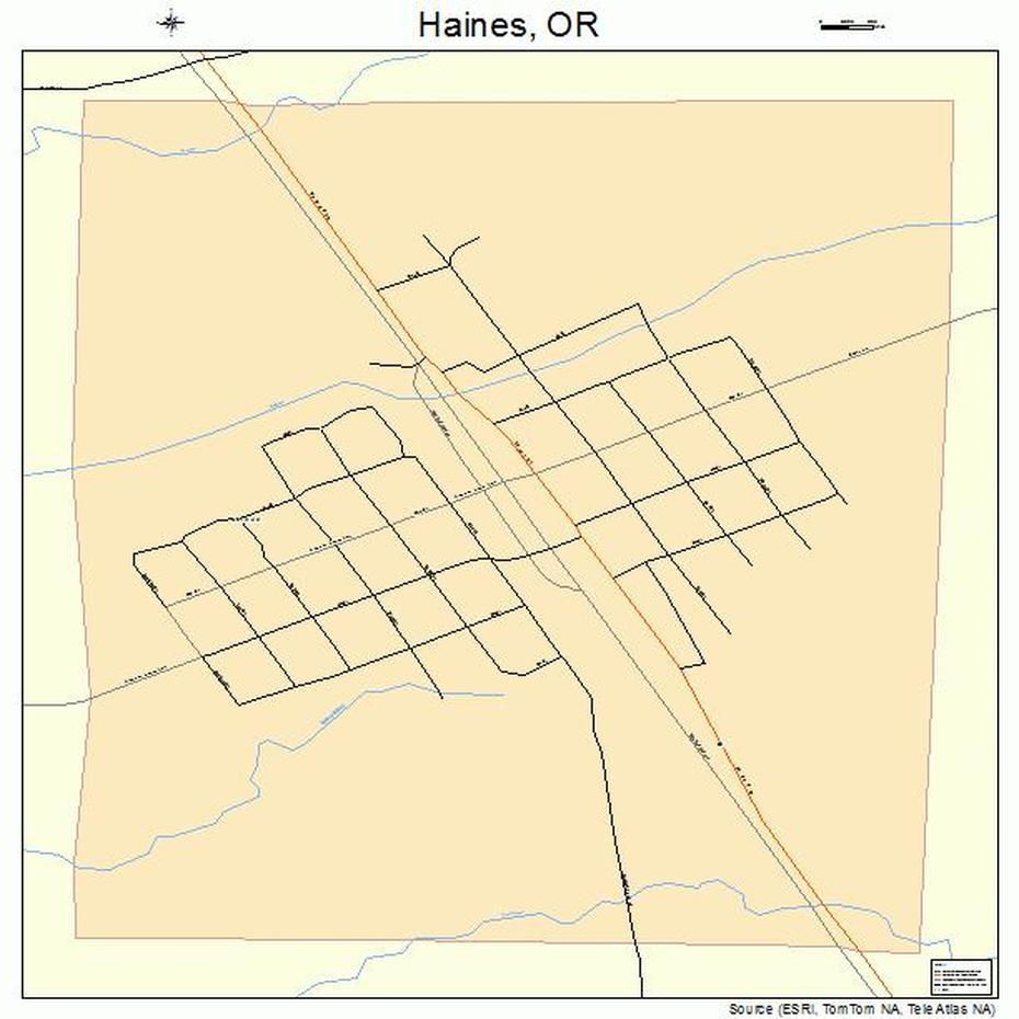 Haines Oregon Street Map 4131600, Haines City, United States, Haines City Streets, Haines Ak