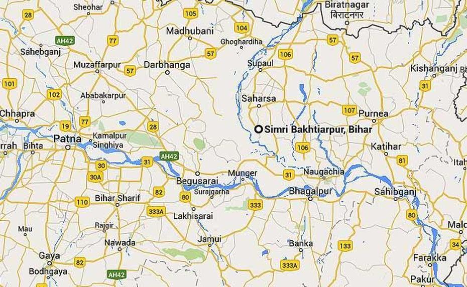 India  Simple, India  With City, Simri Bakhtiyarpur, Simri Bakhriārpur, India