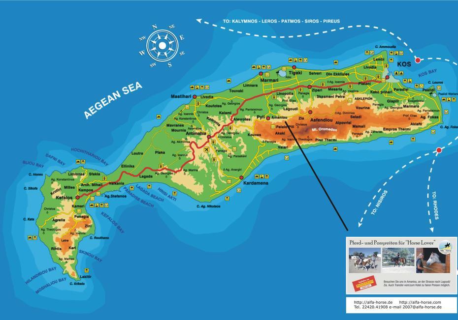 Large Kos Maps For Free Download And Print | High-Resolution And …, Kos, Greece, Kos Island Greece, Island Of Kos