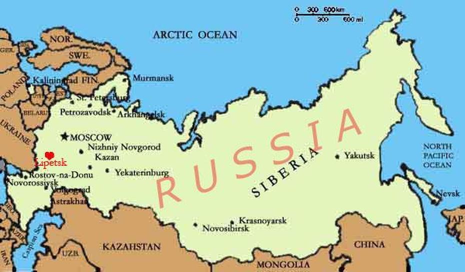 Lipetsk Map, Lipetsk, Russia, Rostov Russia, Physical  Of Russia