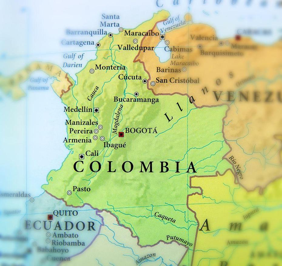 Map Of Colombia, Colombia Flag Facts And Best Places To Visit …, Guachavés, Colombia, Physical  Of Colombia, Santander Colombia