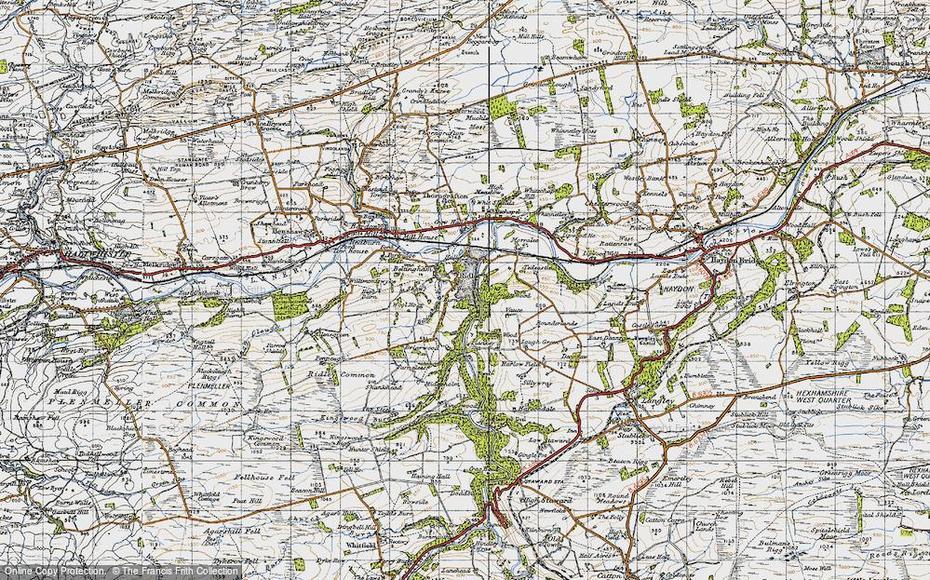 Map Of Ridley, 1947 – Francis Frith, Ridley, United States, United States  Colored, United States  With Capitals Only