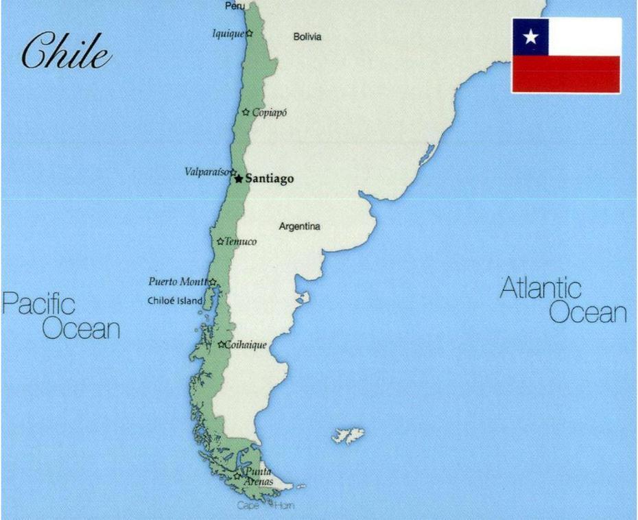 Mapcity Chili – La Carte De La Ville Du Chili (Amerique Du Sud – Amerique), Chili, United States, 50 United States, United States America  Usa